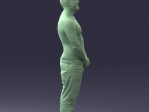 tatoo man 0831 3d print ready Model Cetak 3D