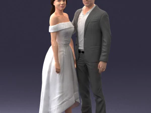 000253 Wedding Couple 0219 3dp 3D Print Model