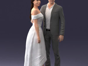 000253 Wedding Couple 0219 3dp 3D Print Model