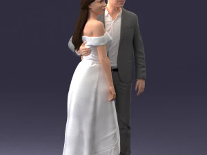 000253 Wedding Couple 0219 3dp 3D Print Model
