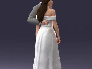 000253 Wedding Couple 0219 3dp 3D Print Model