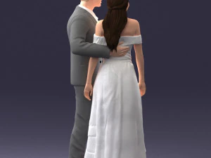 000253 Wedding Couple 0219 3dp 3D Print Model