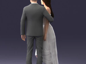 000253 Wedding Couple 0219 3dp 3D Print Model