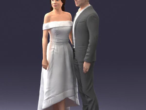 000253 Wedding Couple 0219 3dp 3D Print Model