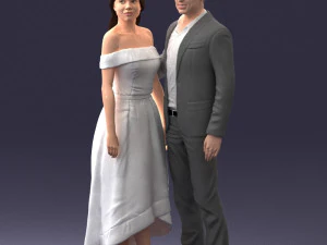 000253 Wedding Couple 0219 3dp 3D Print Model