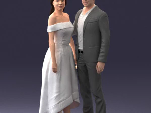 000253 Wedding Couple 0219 3dp 3D Print Model