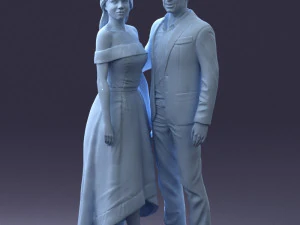 000253 Wedding Couple 0219 3dp 3D Print Model
