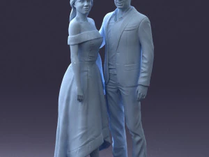 000253 Wedding Couple 0219 3dp 3D Print Model