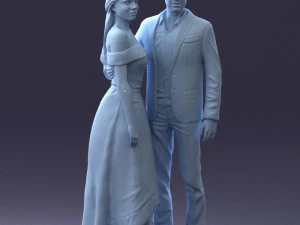 000253 Wedding Couple 0219 3dp 3D Print Model
