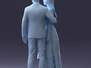 000253 Wedding Couple 0219 3dp 3D Print Model