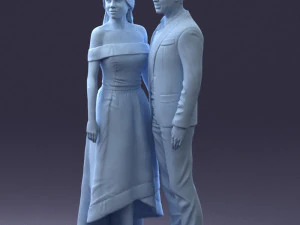 000253 Wedding Couple 0219 3dp 3D Print Model