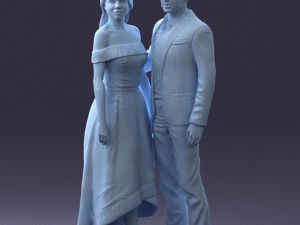 000253 Wedding Couple 0219 3dp 3D Print Model