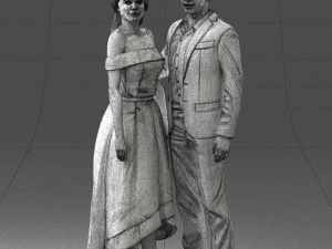 000253 Wedding Couple 0219 3dp 3D Print Model