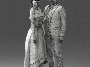 000253 Wedding Couple 0219 3dp 3D Print Model