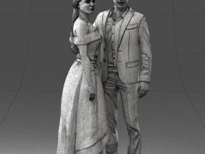 000253 Wedding Couple 0219 3dp 3D Print Model