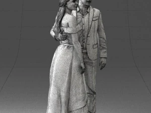000253 Wedding Couple 0219 3dp 3D Print Model