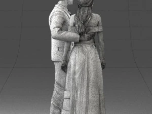 000253 Wedding Couple 0219 3dp 3D Print Model