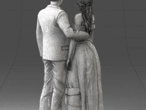 000253 Wedding Couple 0219 3dp 3D Print Model