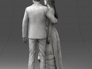 000253 Wedding Couple 0219 3dp 3D Print Model