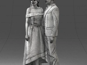 000253 Wedding Couple 0219 3dp 3D Print Model
