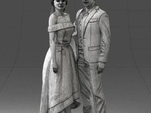 000253 Wedding Couple 0219 3dp 3D Print Model