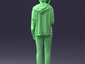 000239 Young Man Holding a Sword 0107 3D Model