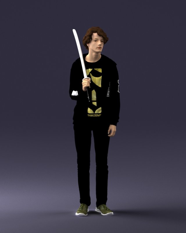 man with sword 0107 3d print ready 3D प्रिंट मॉडल .c4d .max .obj .3ds .fbx .stl .blend 