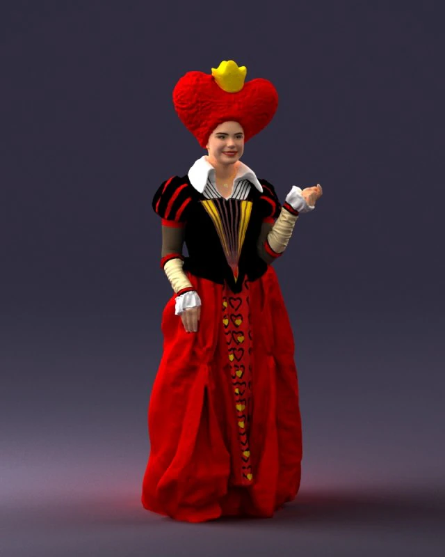 000302 Queen of Spades 1101 3D Model .c4d .max .obj .3ds .fbx .stl .blend