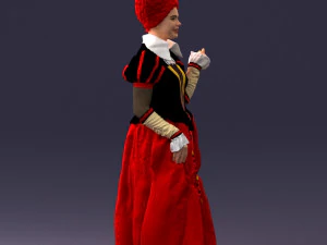 000302 Queen of Spades 1101 3D Model