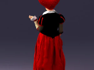 000302 Queen of Spades 1101 3D Model