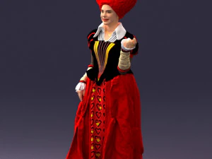 000302 Queen of Spades 1101 3D Model