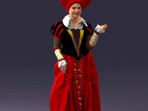 000302 Queen of Spades 1101 3D Model