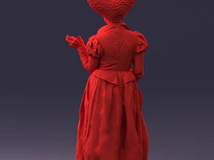 000302 Queen of Spades 1101 3D Model