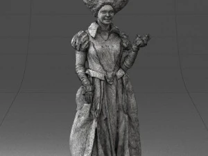 000302 Queen of Spades 1101 3D Model