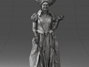 000302 Queen of Spades 1101 3D Model