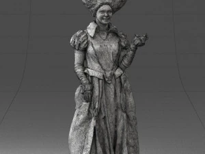 000302 Queen of Spades 1101 3D Model