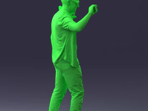 000304 Detective with Parrot 1101 3D Model