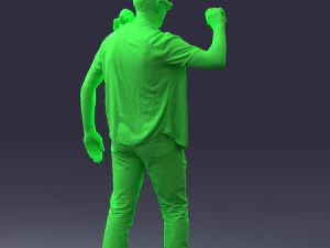 000304 Detective with Parrot 1101 3D Model