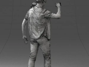 000304 Detective with Parrot 1101 3D Model