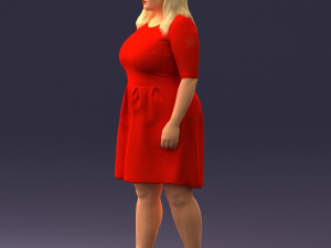 woman in red 1016-3 Model 3D
