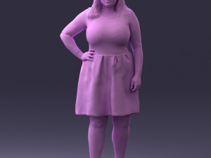woman in red 1016-3 Model 3D