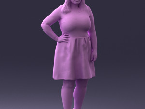 woman in red 1016-3 Model 3D