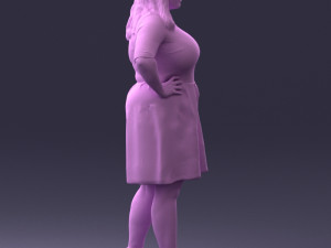 woman in red 1016-3 Model 3D