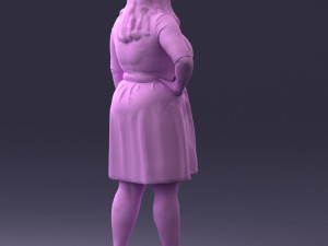 woman in red 1016-3 Model 3D