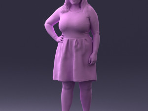 woman in red 1016-3 Model 3D