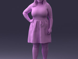woman in red 1016-3 Model 3D