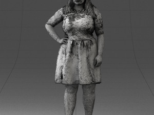 woman in red 1016-3 Model 3D