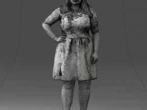 woman in red 1016-3 Model 3D