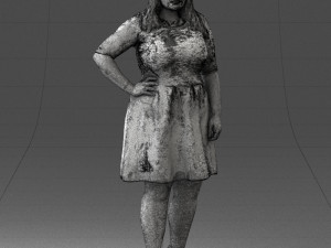 woman in red 1016-3 Model 3D