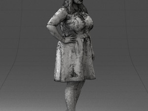 woman in red 1016-3 Model 3D